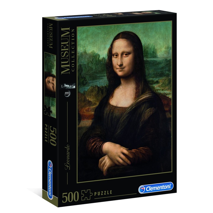 Пъзел Clementoni - Museum, Leonardo, Mona Lisa, 500 части