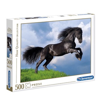 Puzzle Clementoni - Fresian cal negru, 500 piese Puzzle Clementoni - Fresian cal negru, 500 piese