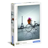 Puzzle Clementoni - Bicicleta cu flori in Paris, 500 piese