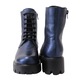 Bocanci dama cu talpa antiderapanta, Piele Naturala, Mateo Shoes, Albastru