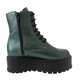 Bocanci dama cu talpa inalta antiderapanta, Piele Naturala, Mateo Shoes, Verde