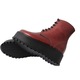 Bocanci dama cu talpa inalta antiderapanta, Piele Naturala, Mateo Shoes, Rosu