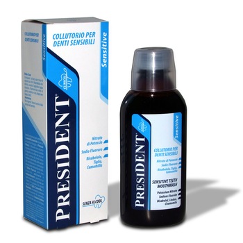 Apa de gura dinti sensibili PresiDent Sensitive fara Alcool 250ml Apa de gura dinti sensibili PresiDent Sensitive fara Alcool 250ml