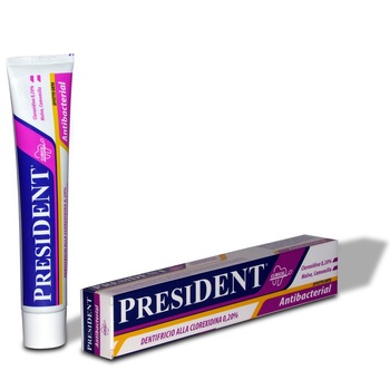 Pasta de dinti Clorhexidina 0,2% actiune antibacteriana PresiDent Antibacterial 75ml made in Italy Pasta de dinti Clorhexidina 0,2% actiune antibacteriana PresiDent Antibacterial 75ml made in Italy