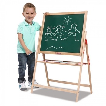 Tabla magnetica cu stativ de lemn Tabla magnetica cu stativ de lemn