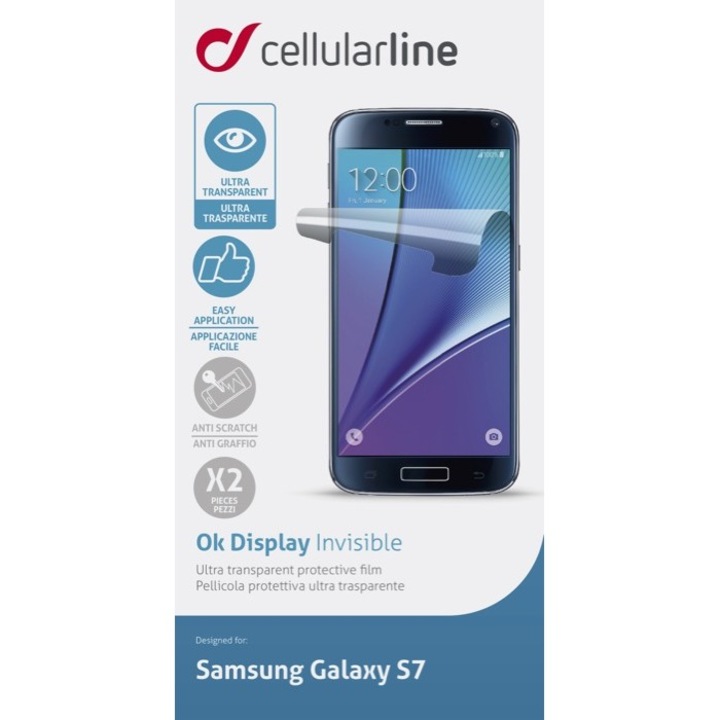 Дисплей протектор Cellular Line за Samsung Galaxy S7, прозрачен