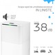 Dezumidificator Turbionaire EPI 12 WIFI, 12 l/24h, WIFI, 120 m³/h, Finisaj ABS Mat, Control digital tactil, Rezervor 2l, Timer, Indicator luminos umiditate, Display LED, Higrostat incorporat