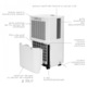 Dezumidificator Turbionaire EPI 12 WIFI, 12 l/24h, WIFI, 120 m³/h, Finisaj ABS Mat, Control digital tactil, Rezervor 2l, Timer, Indicator luminos umiditate, Display LED, Higrostat incorporat