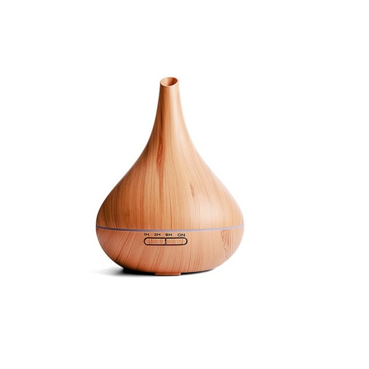 Umidificator EvoSmart™ Aroma33, LED 7 culori, Lampa de veghe, Timer, Purificator Aer, Difuzor De Arome, Aromaterapie, Ultrasunete Evo, Rezervor 400 ml, culoare Light Wood