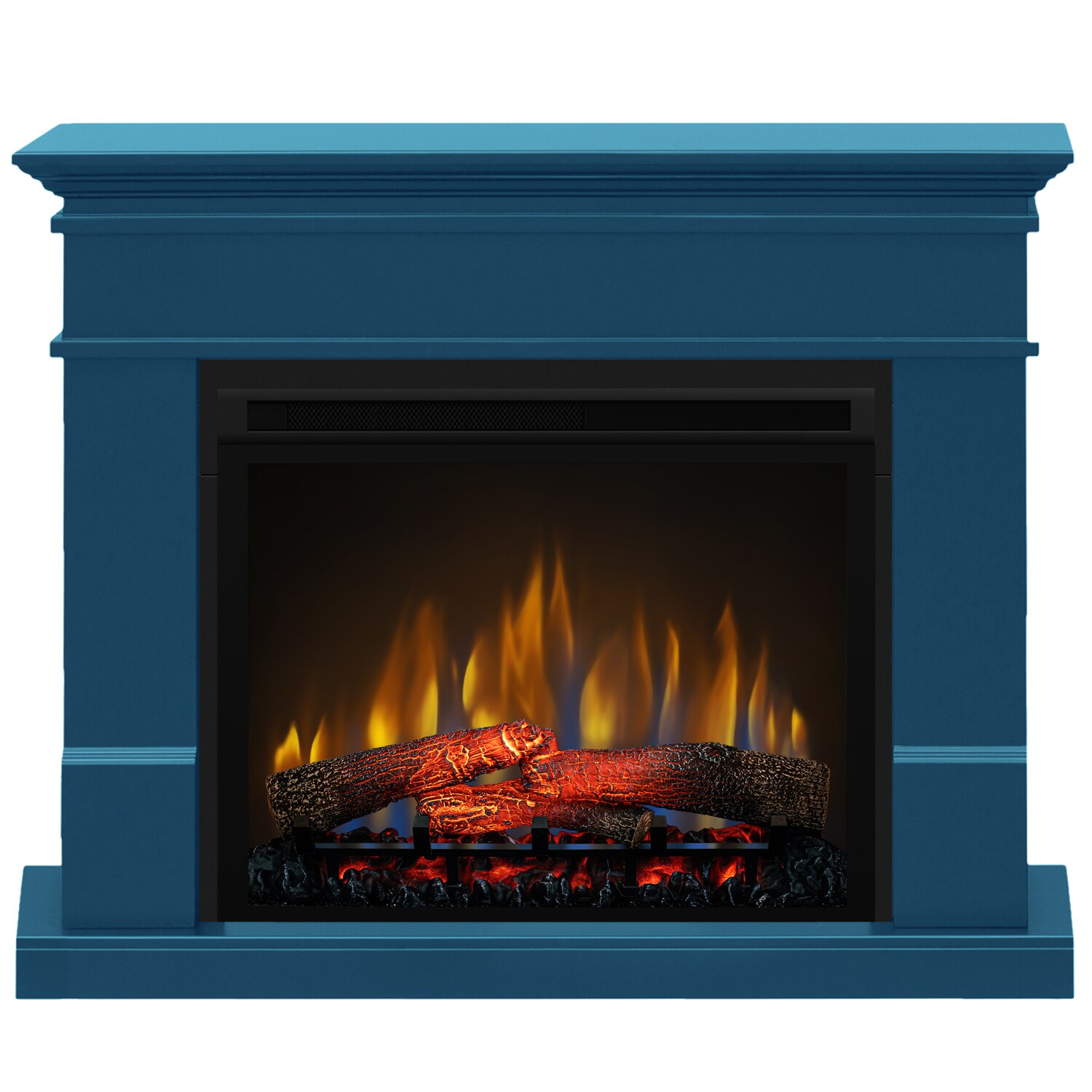 Semineu electric Lisabona Cobalt Blue - cu focar 3D Dimplex XHD28 si sunet