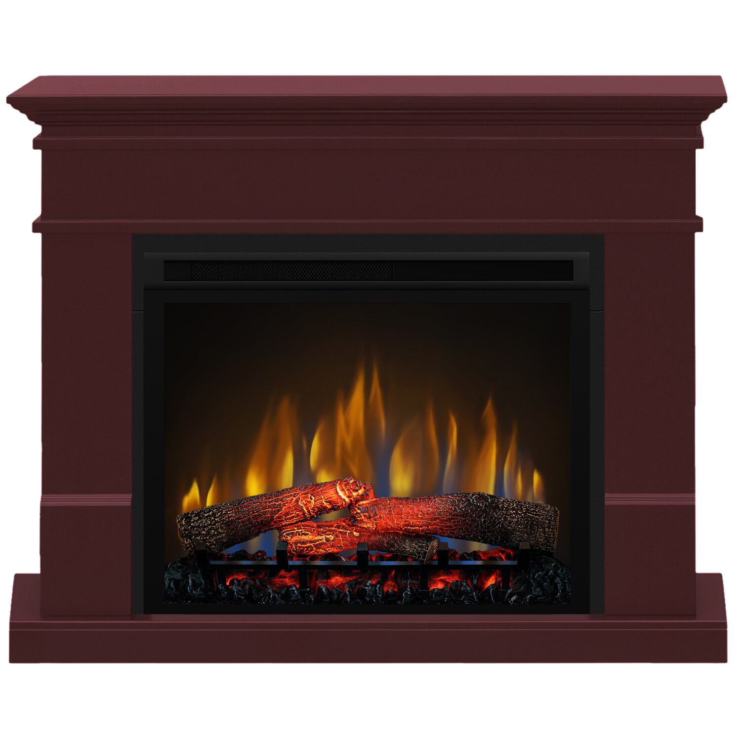 Semineu electric Lisabona Burgundy - cu focar 3D Dimplex XHD28 si sunet