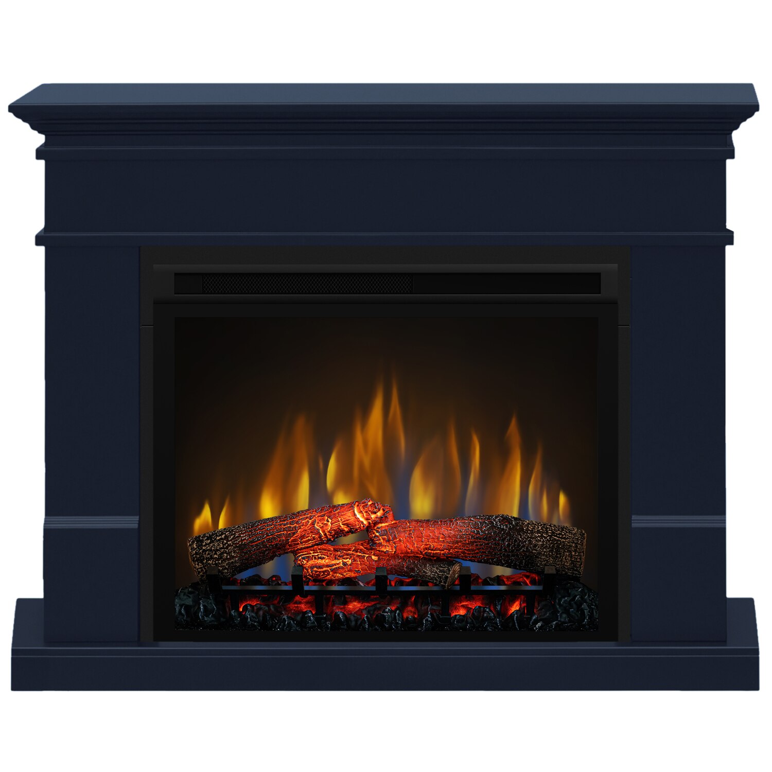 Semineu electric Lisabona Dark Navy - cu focar 3D Dimplex XHD28 si sunet