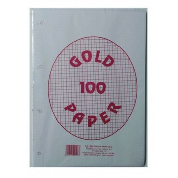 Rezerva Caiet Mecanic A5 Matematica GOLDPAPER, 100 Coli/Top, 55 g/m² Rezerva Caiet Mecanic A5 Matematica GOLDPAPER, 100 Coli/Top, 55 g/m²