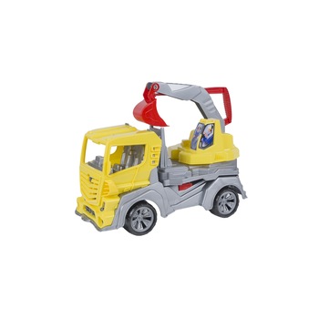 Camion cu excavator Malipen, galben Camion cu excavator Malipen, galben