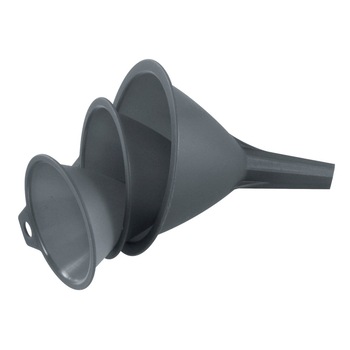 Set 3 palnii din plastic, gri Set 3 palnii din plastic, gri