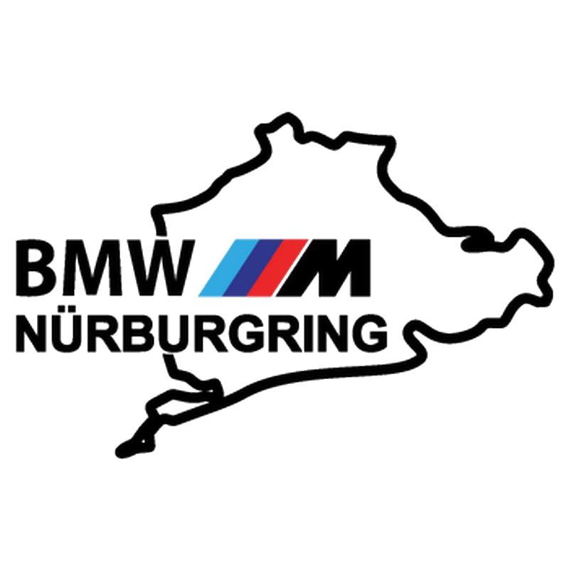 Sticker Auto - Bmw M Nurburgring, 15X15 cm, alb 