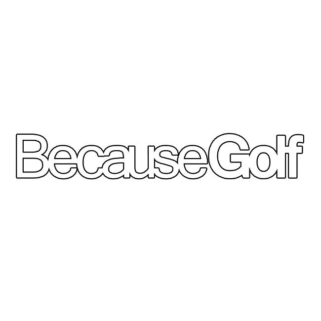Sticker decorativ pentru parbriz - Because Golf, 50 cm, alb