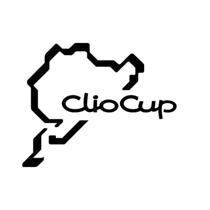 Sticker auto Clio Cup Nurburgring, 15 x 15 cm