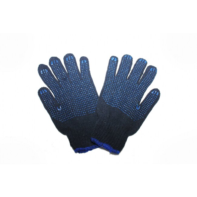 Set Manusi de protectie Micul Fermier din tesatura si cauciuc, Negru/Albastru, 2buc