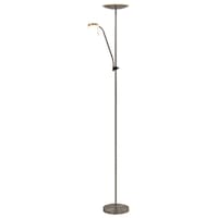 Lampa de podea cu LED, vidaXL, Otel, 23 x 180 cm, Argintiu