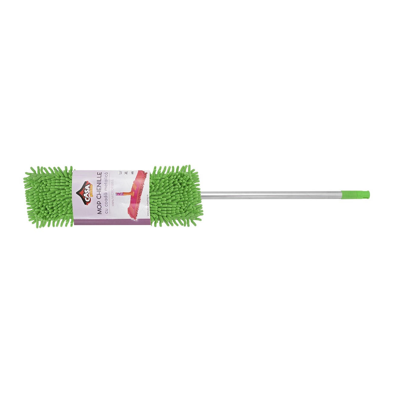 Mop Chenille, coada telescopica, verde