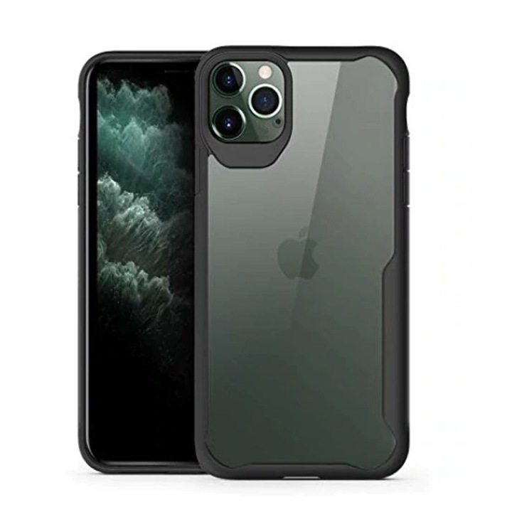 Калъф SILKASE за iPhone 13 Pro Max, AntiGravity, цвят прозрачен / черен