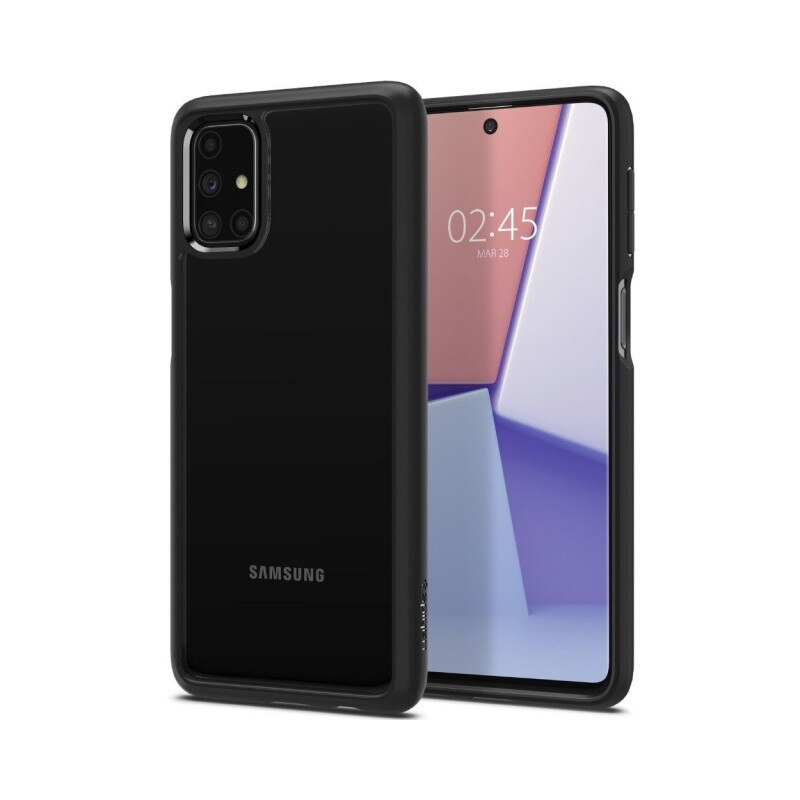 Husa Premium Spigen Ultra Hybrid Samsung Galaxy M31s, Transparenta Cu Margini Negre