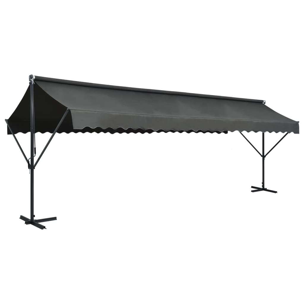 Copertina pavilion cu structura independenta, vidaXL, Otel/Poliester, 600 x 300 x 300 cm, Antracit