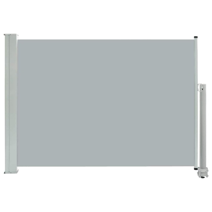 Copertina laterala retractabila de terasa, vidaXL, Poliester/Otel, 80 x 300 cm, Gri deschis