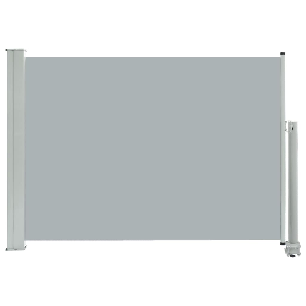 Copertina laterala retractabila de terasa, vidaXL, Poliester/Otel, 80 x 300 cm, Gri deschis