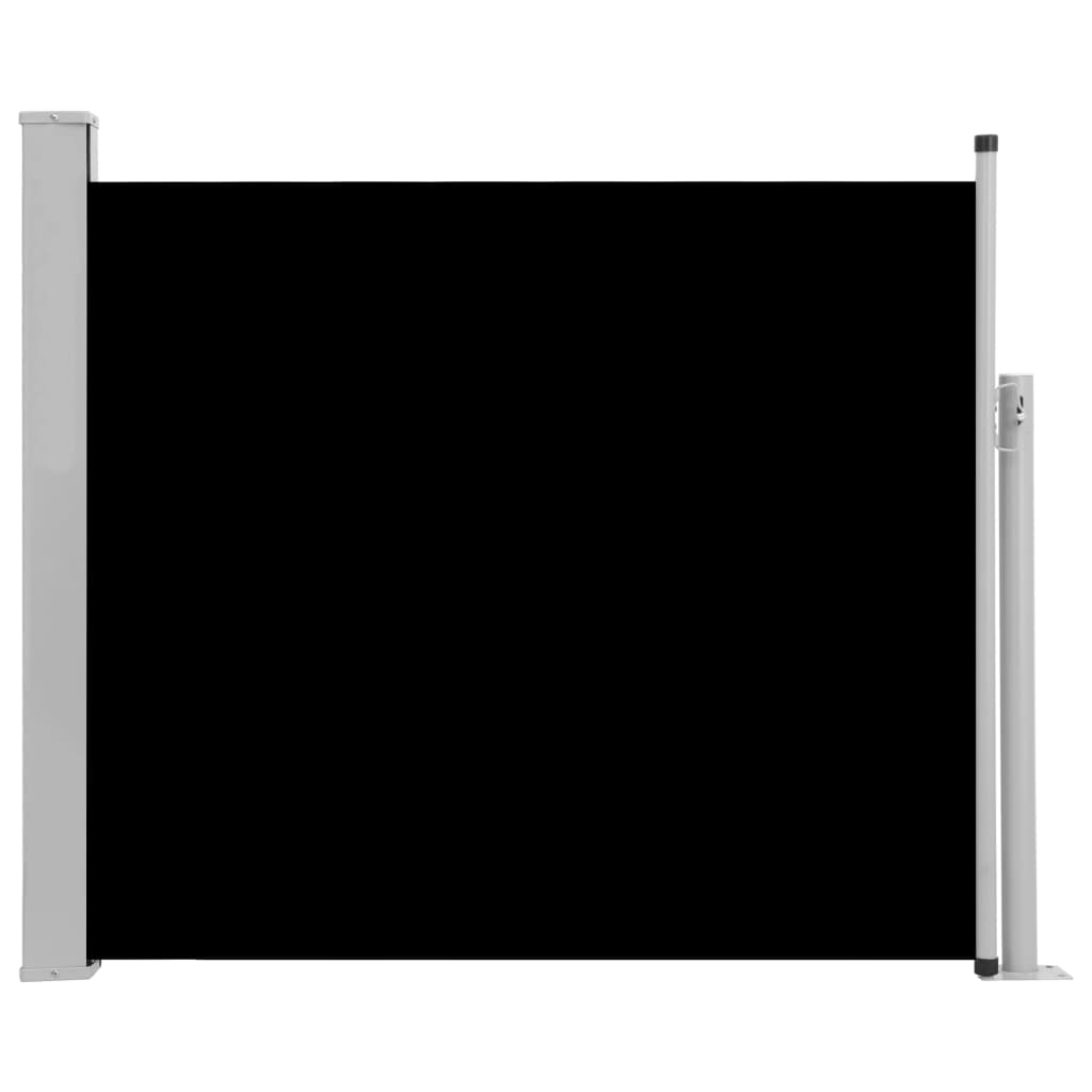 Copertina laterala retractabila de terasa, vidaXL, Poliester/Otel, 100 x 300 cm, Negru
