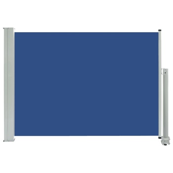 Copertina laterala retractabila de terasa, vidaXL, Poliester/Otel, 80 x 300 cm, Albastru