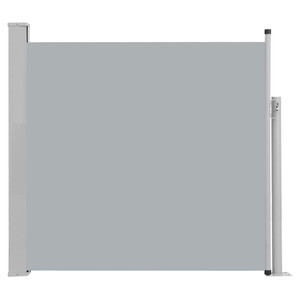 Copertina laterala retractabila de terasa, vidaXL, Poliester/Otel, 170 x 300 cm, Gri deschis
