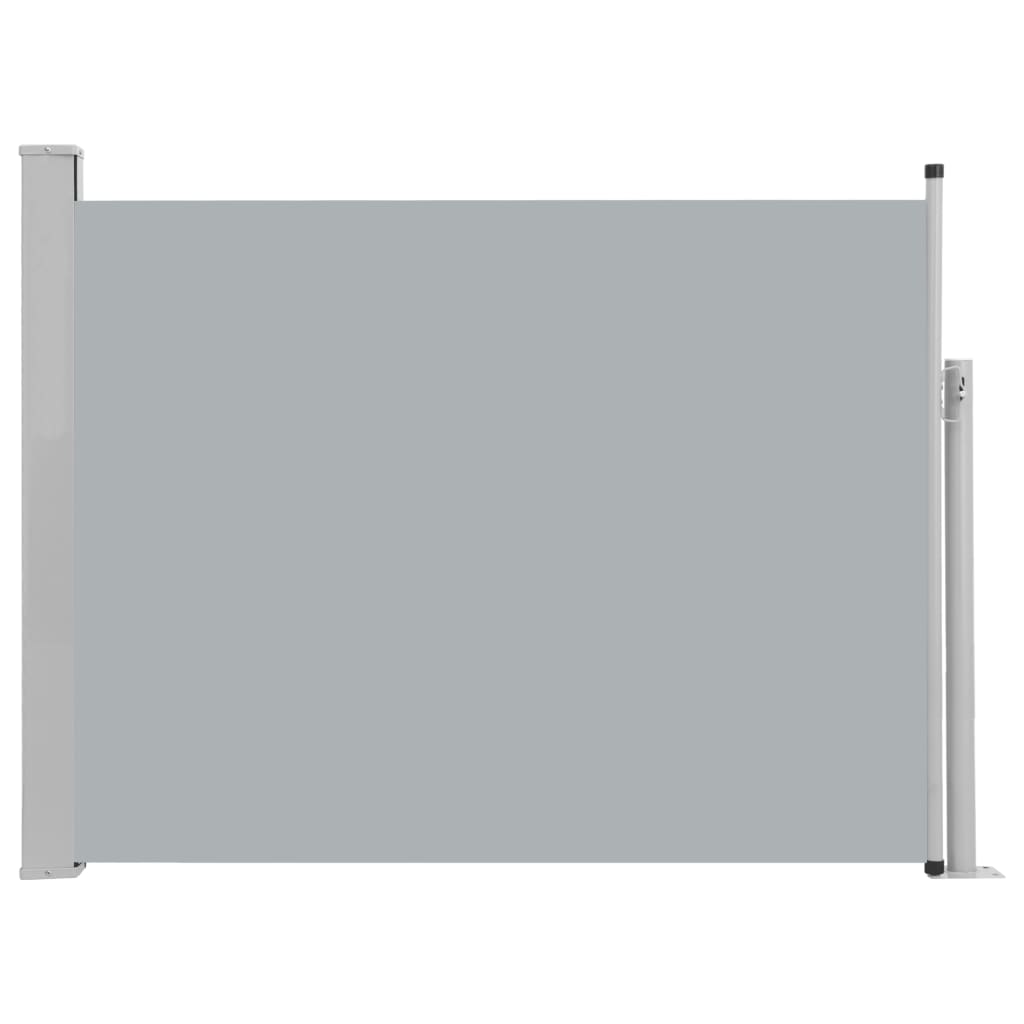 Copertina laterala retractabila de terasa, vidaXL, Poliester/Otel, 170 x 500 cm, Gri deschis