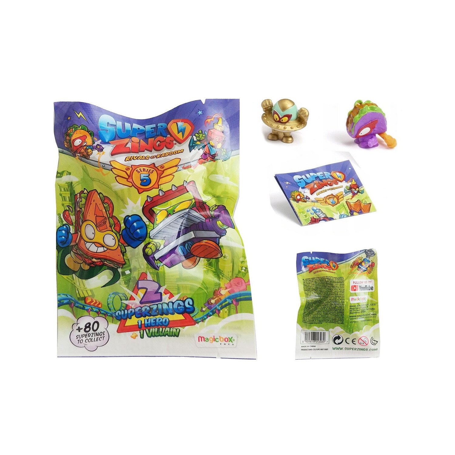 Set Super zings seria 5,un erou si un ticalos,doua figurine