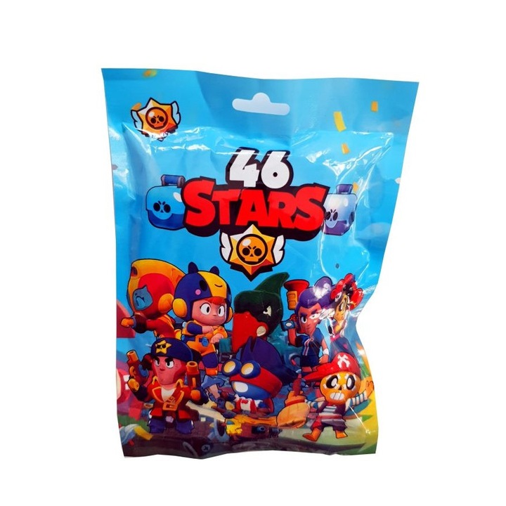Figurina tip Brawl Stars, Seria 46, cu cartonase surpriza Mistery Box, + 3 ani