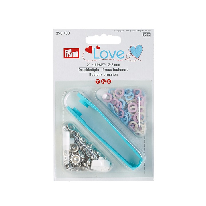 Jersey tűző szett applikátorral, sötétkék, Prym Love,