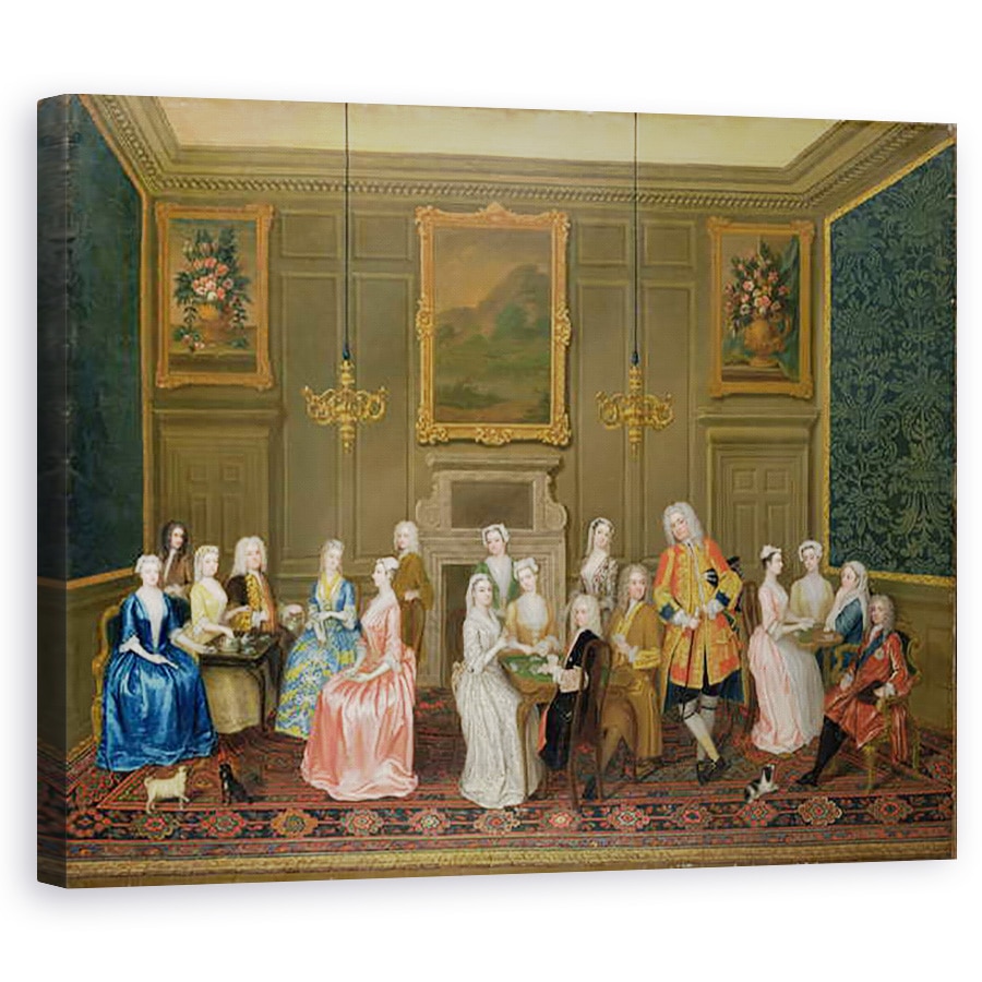 Tablou canvas - Charles Phillips - Tea Party la Casa Lordului Harrington, 60 x 75 cm