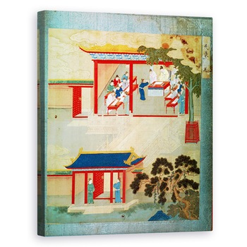 Tablou canvas - Scoala Chineza - Examen de serviciu public sub imparatul Jen Tsung fl.1022 dintr-o istorie a imparatilor chinezi, 60 x 75 cm Tablou canvas - Scoala Chineza - Examen de serviciu public sub imparatul Jen Tsung fl.1022 dintr-o istorie a imparatilor chinezi, 60 x 75 cm