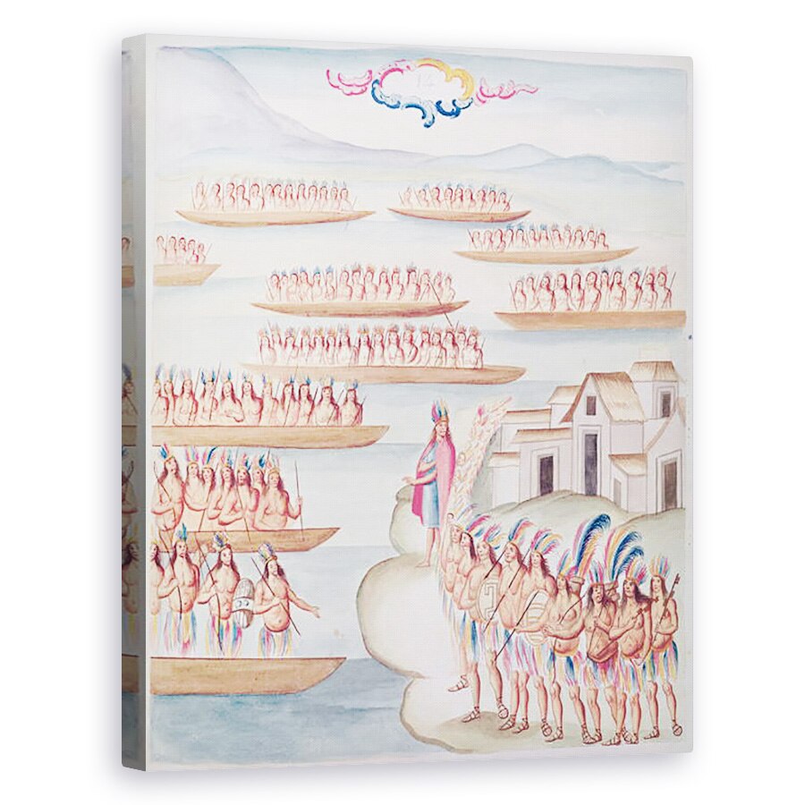 Tablou canvas - Diego Garcia Panes y Avellan - Tome 4 fol.14 Tlatelolco si laguna, 60 x 75 cm