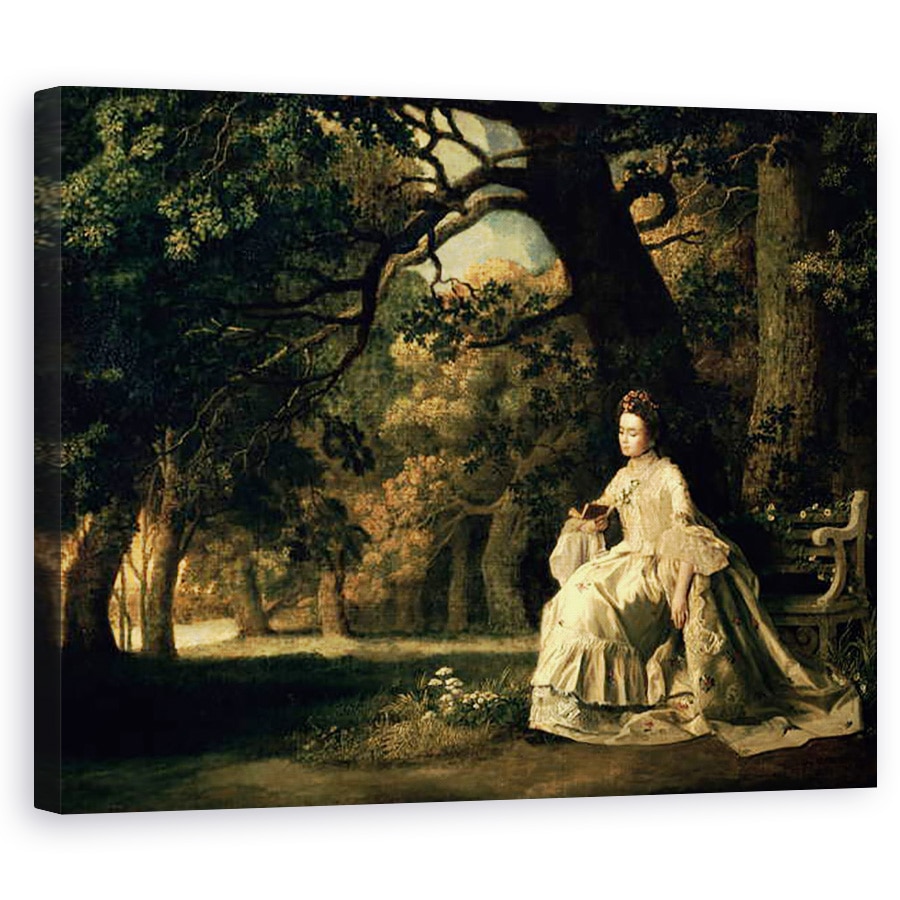Tablou canvas - George Stubbs - Doamna de lectura intr-un parc, 60 x 75 cm