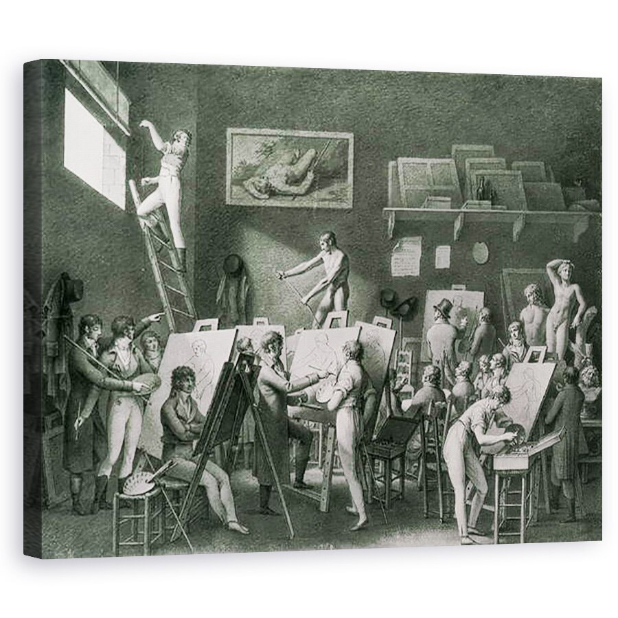 Tablou canvas - Jean Henri Cless - Studioul lui Jacques Louis David, 40 x 50 cm