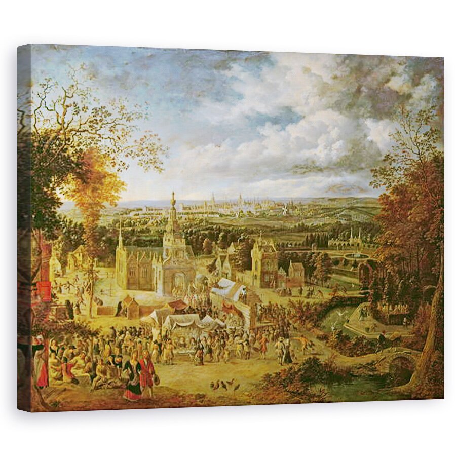 Tablou canvas - Jan Griffier - O priveliste a orasului, 40 x 50 cm