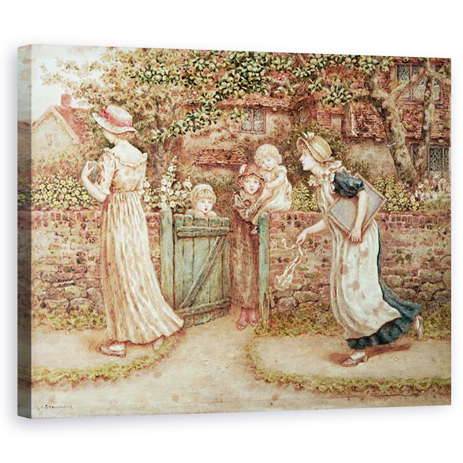 Tablou canvas - Kate Greenaway - Lucy Medalionul si-a pierdut buzunarul, 80 x 100 cm