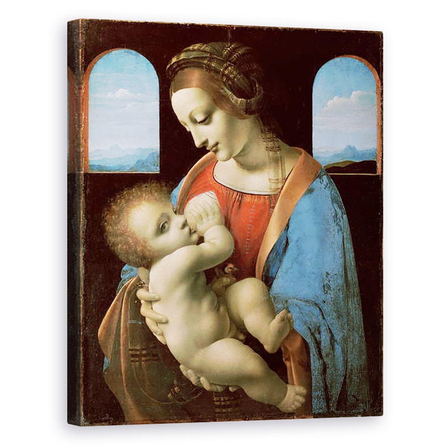 Tablou canvas - Leonardo da Vinci - Litta Madonna, 60 x 75 cm