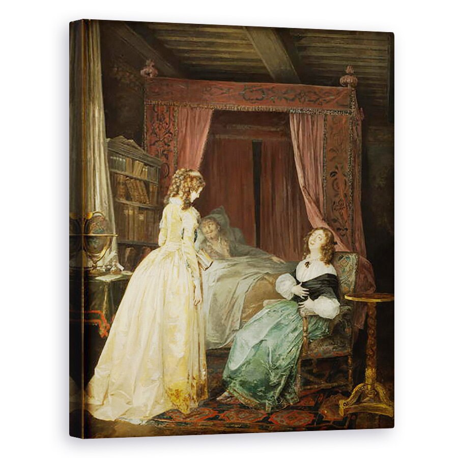 Tablou canvas - Niclas II Lafrensen - Regina Kristina a Suediei 1626-89 Profesorul vizitator Saumaise 1588-1653 1794, 60 x 75 cm