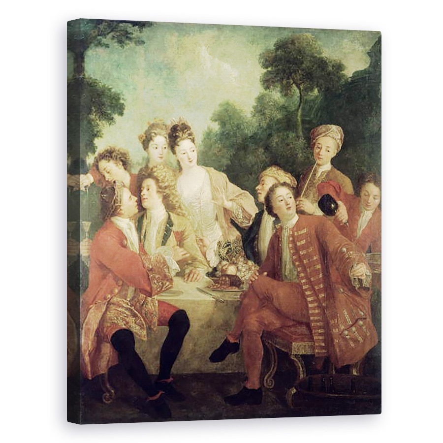 Tablou canvas - Nicolas Lancret - Pranzul cu s, 60 x 75 cm