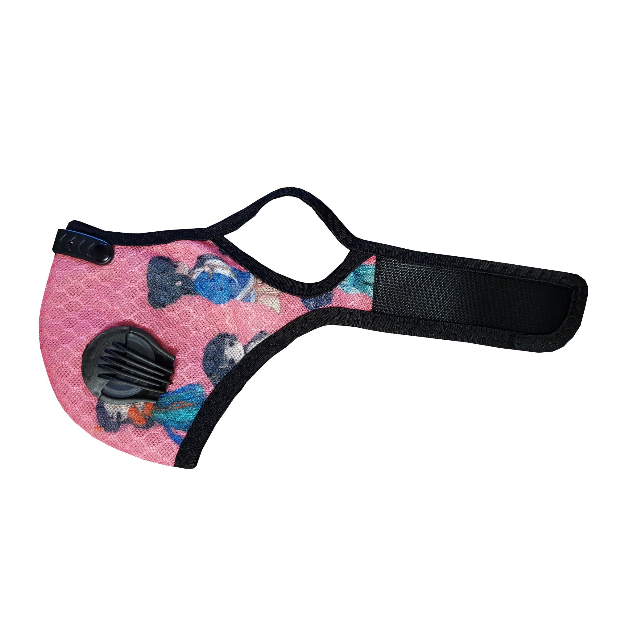 Masca Roz cu imprimeu de Protectie pentru Copii, Aspect Modern, Sport, cu Filtru de Carbon, 2 Valve