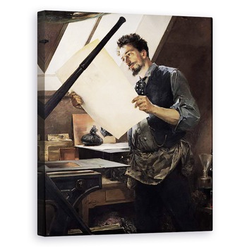 Tablou canvas - Paul Mathey - Felicien Rops 1833-98 in studioul sau, 60 x 75 cm Tablou canvas - Paul Mathey - Felicien Rops 1833-98 in studioul sau, 60 x 75 cm