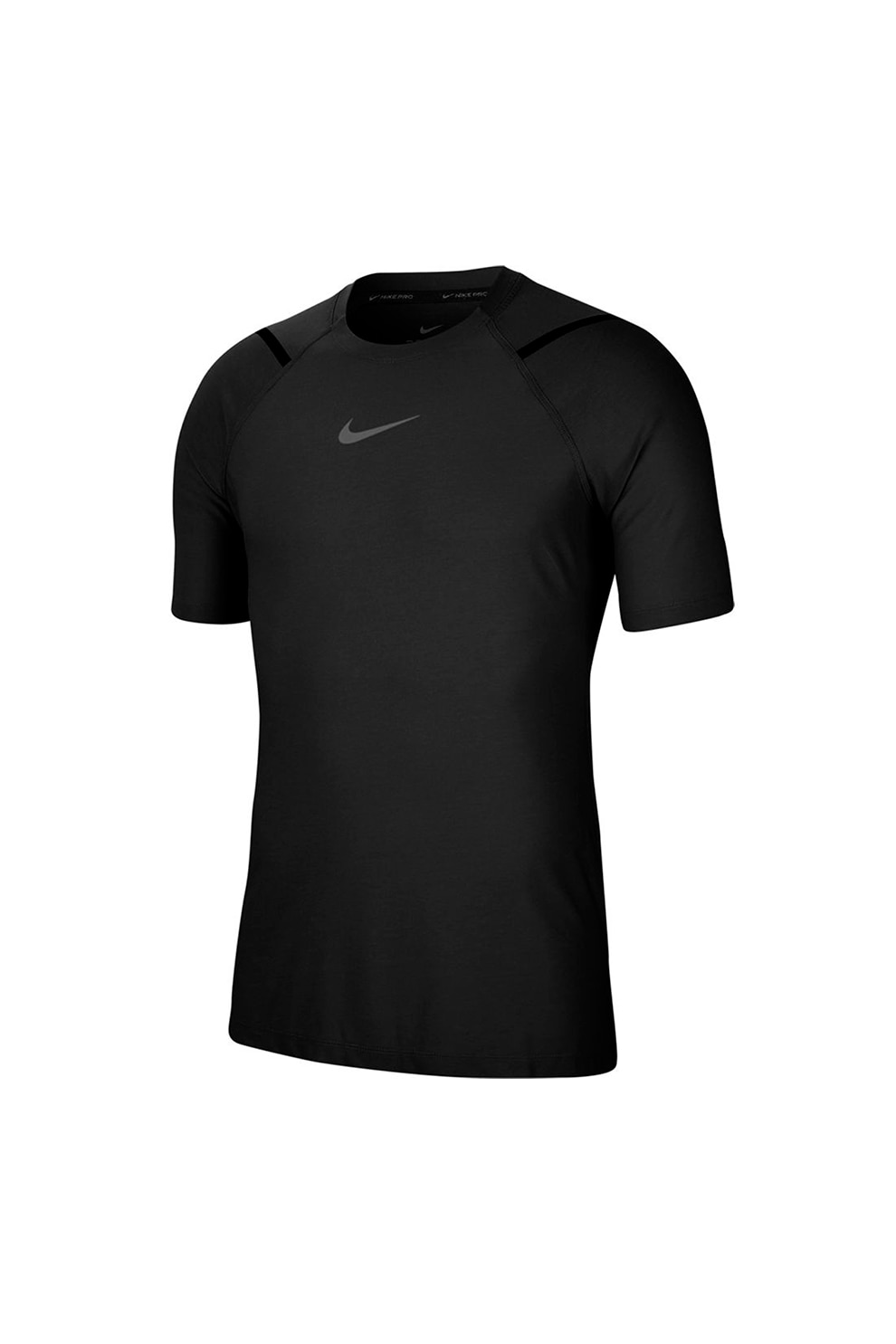 Nike, Tricou cu tehnologie Dri-Fit, pentru fitness, Negru